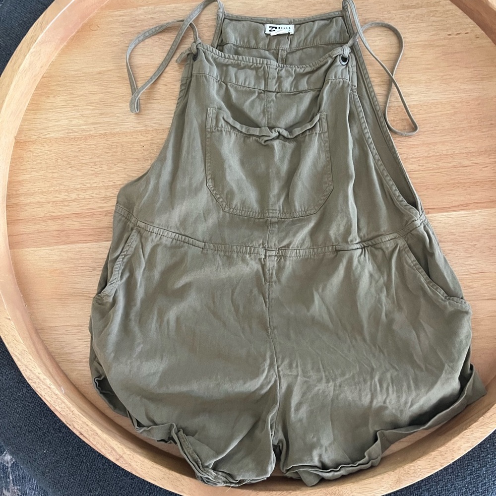 Billabong Khaki Romper with Button Details